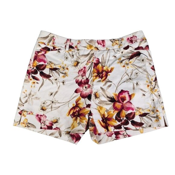 White House Black Market Pants - High-Rise Floral Print Sateen Shorts, White House Black Market, Size 4